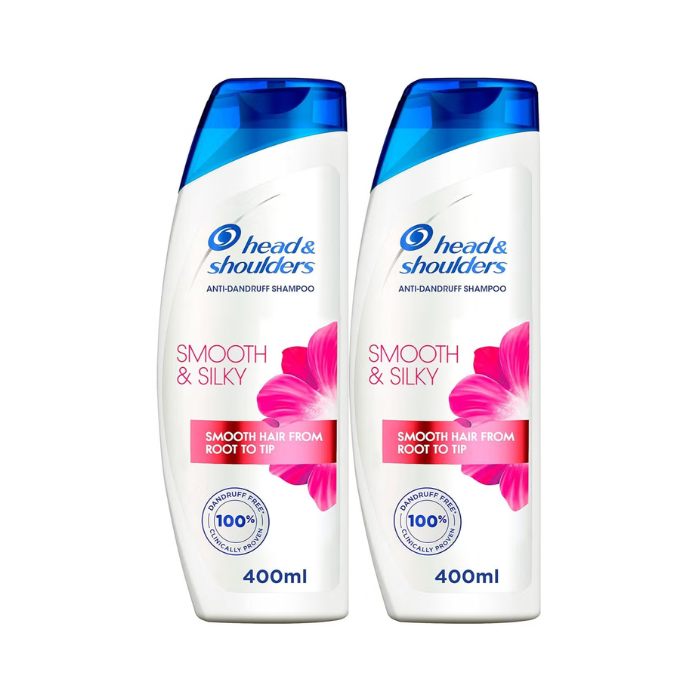 Head & Shoulders Smooth & Silky Shampoo 400ml Dual Pack
