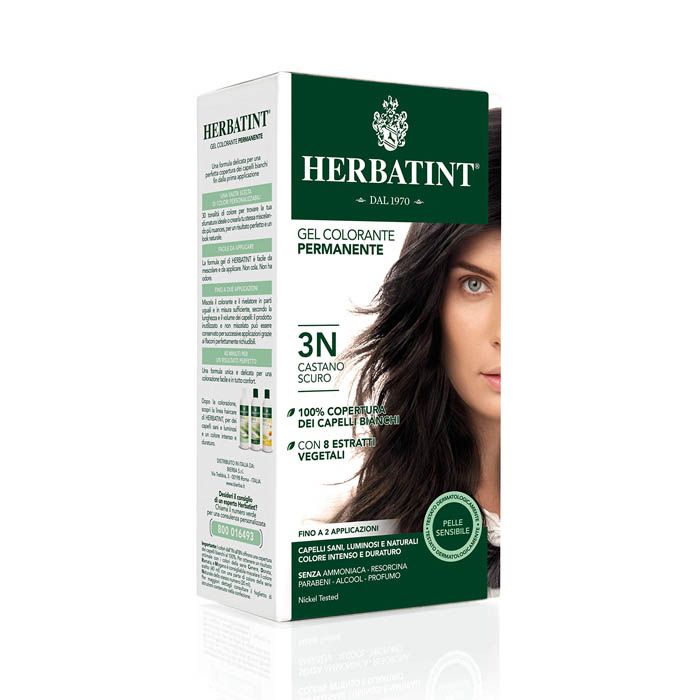 الجل العشبي هيرباتينت لصبغ الشعر 3 ان كستنائي غامق