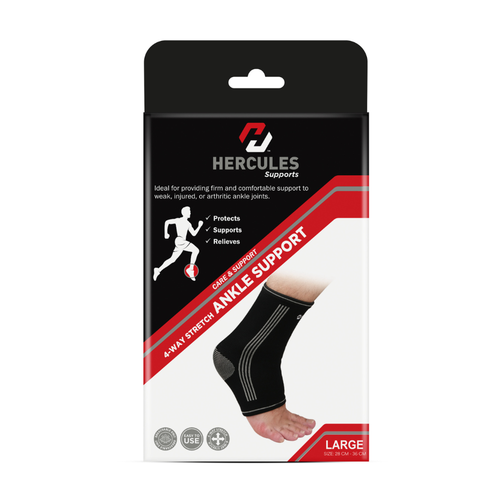Hercules 4-Way Stretch Ankle Support Large 25-30CM
