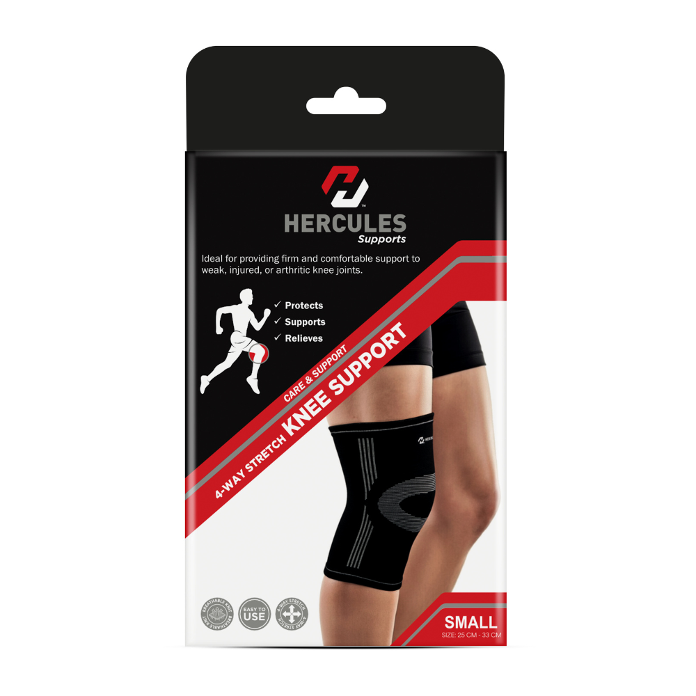 Hercules 4-Way Stretch Knee Support Small 25-33CM