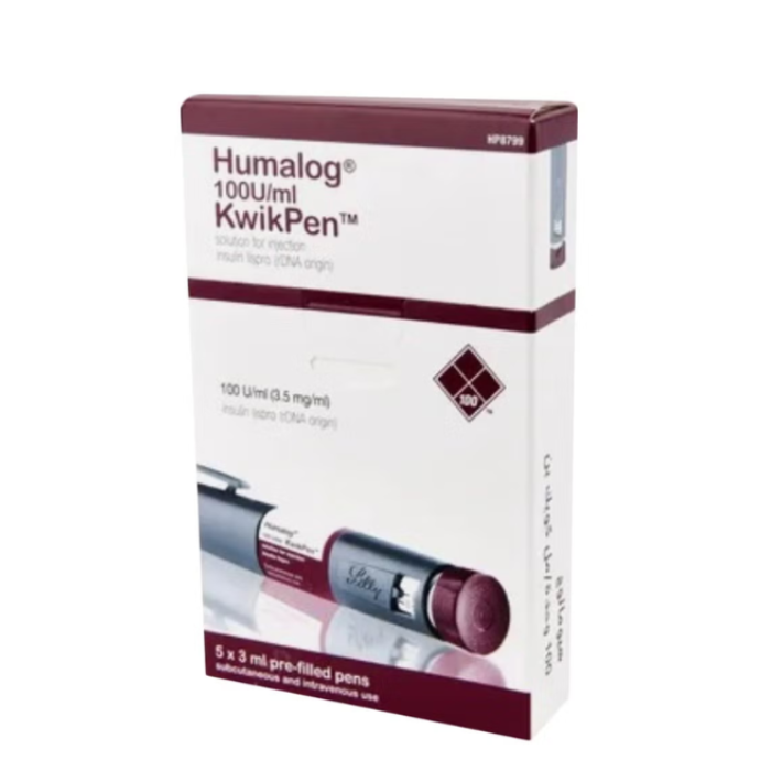 HUMALOG 100U/ML 3ML CARTRIDGESx5
