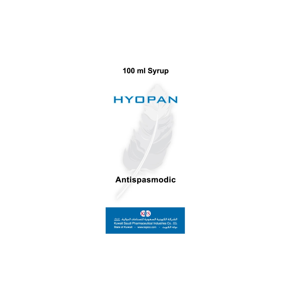 HYOPAN 5MG/5ML SYRUP (SF) 100 ML BOT