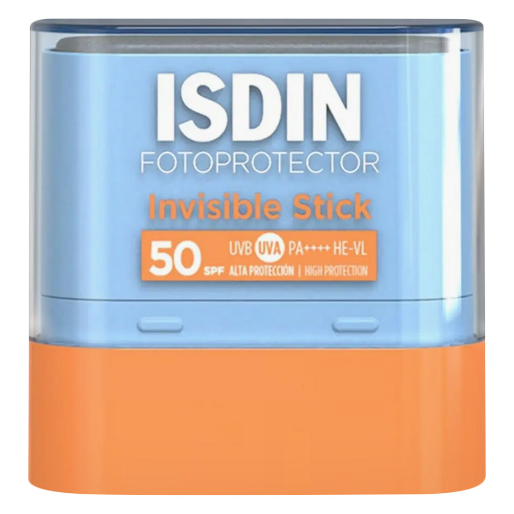 Isdin Fotoprotector Invisible Stick (SPF50) Transparent Sun Protection for Targeted Areas, 10g