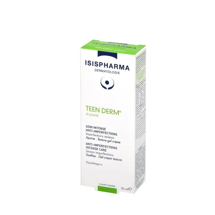Isis Teen Derm Alpha Pure Anti-Imperfections Gel-Cream, Severe Acne and Oily Skin Treatment, 30ml