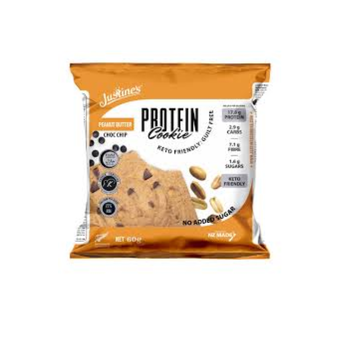 Justine's Protein Cookie Peanut Butter Chocolate Chip 60G 12s