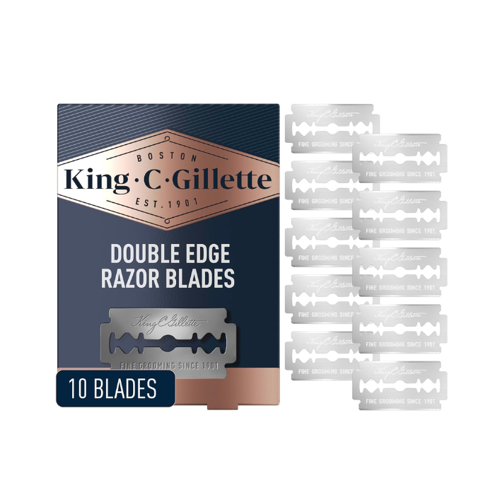 King C Gillette Double Edge Safety Razor Blades 10's