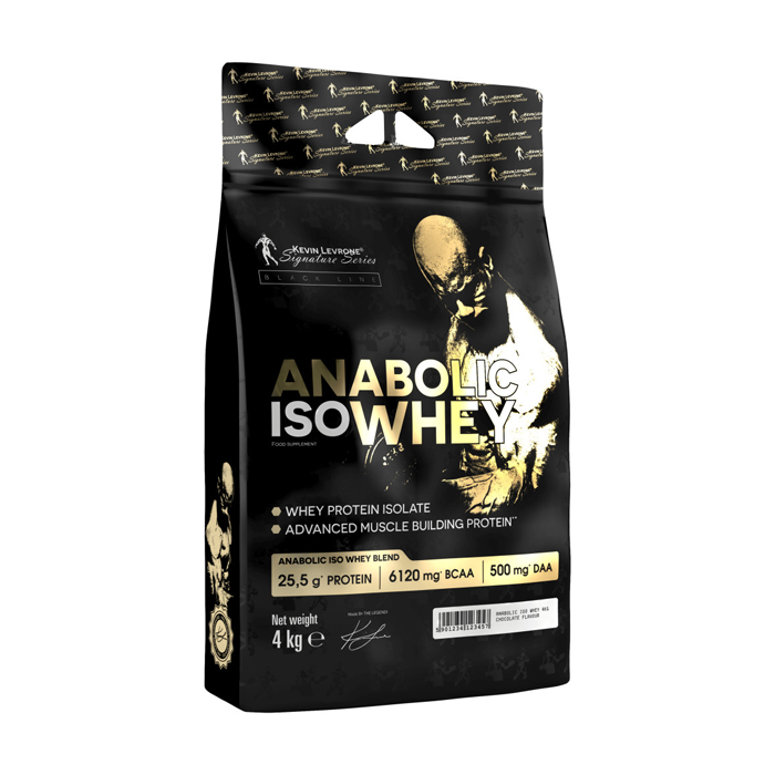 Kevin Levrone Anabolic Iso Whey Protein Chocolate, Fast-Absorbing Isolate with Creatine and BCAAs, 4kg