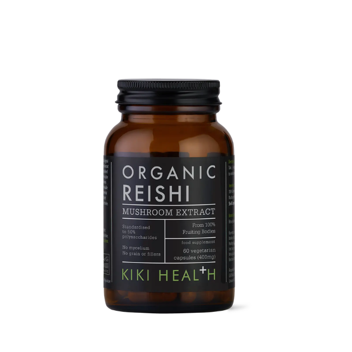 KIKI Health Organic Reishi & Maitake Mushroom Extract Vegetarian Capsules 60's
