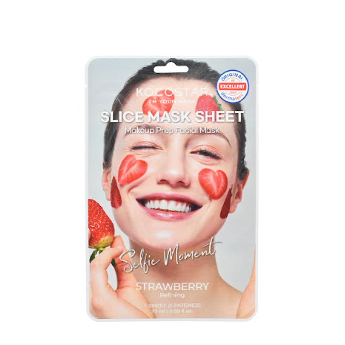 Kocostar Slice Mask Facial Sheet Strawberry 15ml 1s