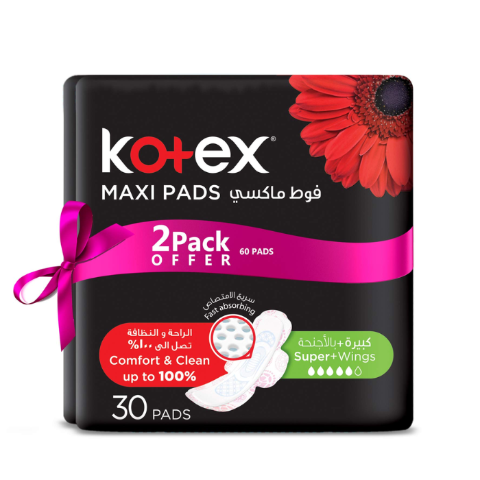 Kotex Maxi Thick Super Wings Coco 30's Twin Pack