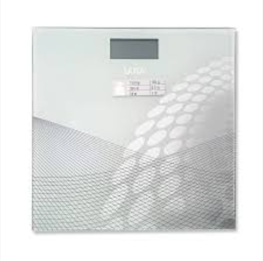 Laica Electronic Personal Scale White, Slim Digital LCD Display, 150 kg Capacity, Tempered Glass - PS1040W
