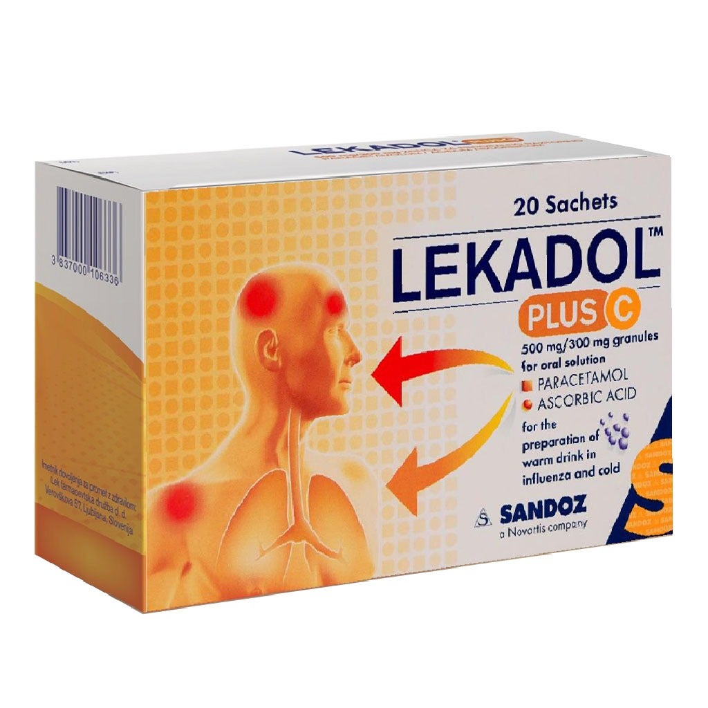Lekadol Plus C 500mg/300mg Sachets 20s