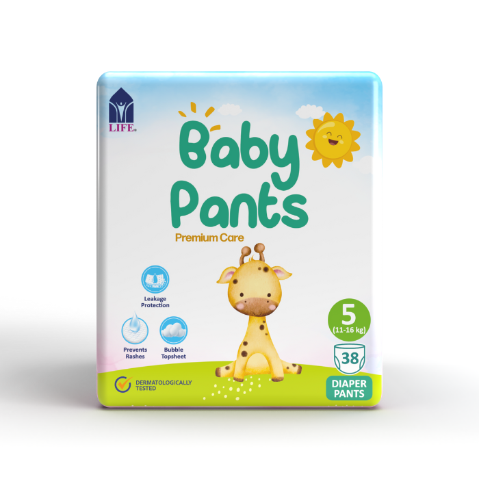 Life Baby Diaper Pants Size 5-Extra Large (11-16KG) 38's
