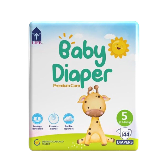 Life Baby Diaper Size 5-Extra Large (11-16KG) 44's