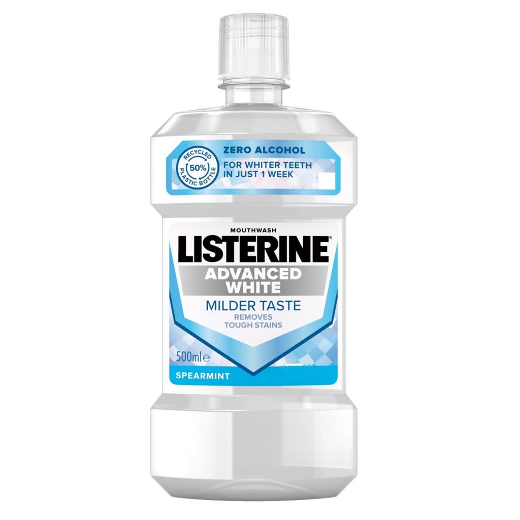 Listerine Advanced White Milder Taste Mouthwash 500ml