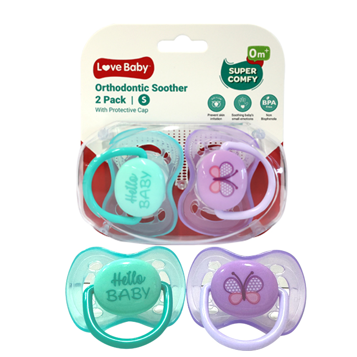 Love Baby Orthodontic Soother 0+ Months Small 2s