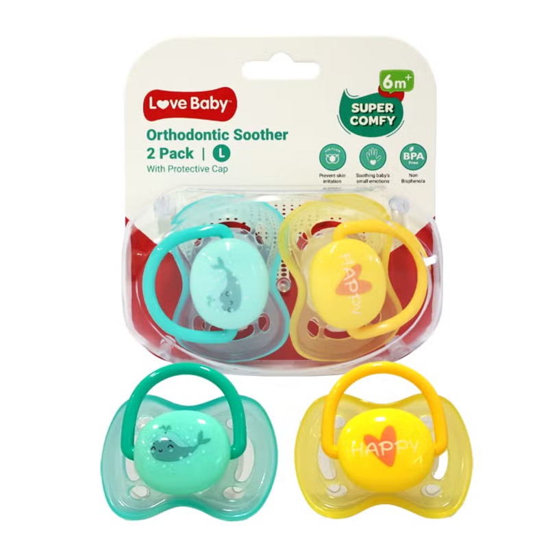Love Baby Orthodontic Soother 6+ Months Large 2s