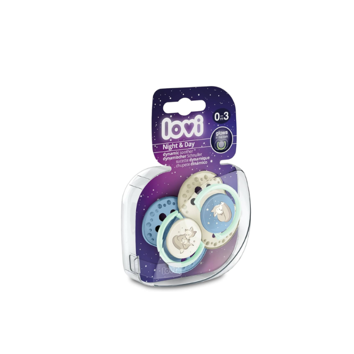 Lovi Dyn Soother Silicone 0-3m 2pcs Night & Day Girl