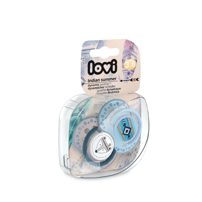 Lovi Dyn Soother Silicone 3-6m 2pcs Indian Summer Boy