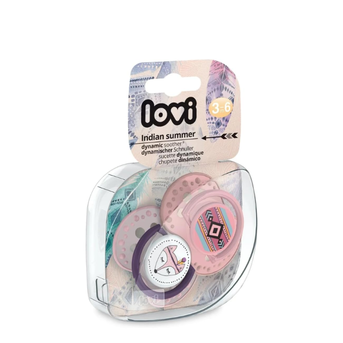 Lovi Dyn Soother Silicone 3-6m 2pcs Indian Summer Girl