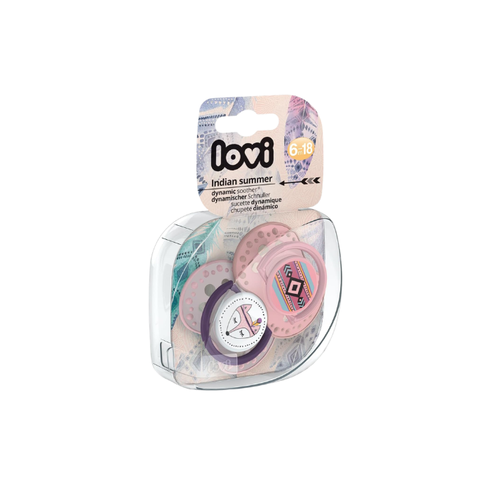 Lovi Dynamic Soother Silicone 6-18 m (2 pcs)  Indian Summer Girl