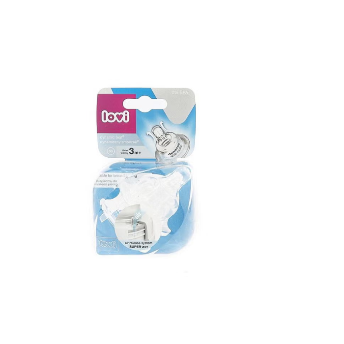 Lovi Dynamic Teat - Super Vent 3m+ Slow 2pcs