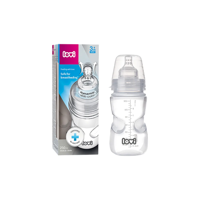 لوفي ميديكال رضّاعة بحلمة ديناميكية 250 مل 3 أشهر +