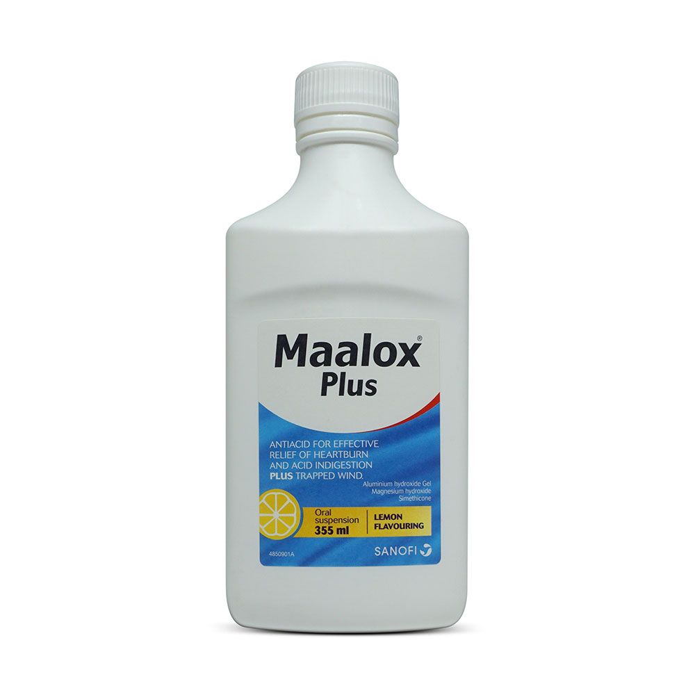 Maalox Plus Suspension 355ml Bottle