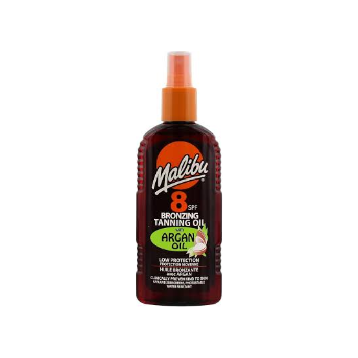 Malibu (SPF 8) Bronzing Tanning Oil With Argan Oil, 200ml