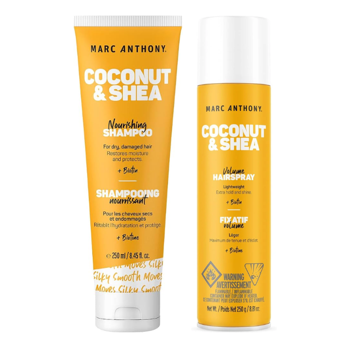 MARC ANTHONY COCONUT&SHEABUTR SHAMPOO 250ML+HAIRSPRAY 260ML