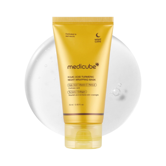 Medicube Kojic Acid Turmeric Night Wrapping Mask, Overnight Brightening and Texture Care, 75ml