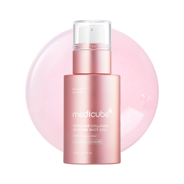 Medicube PDRN Pink Exosome Shot 2000 Serum, Micro-Needling Glow Care with Salmon, 30ml