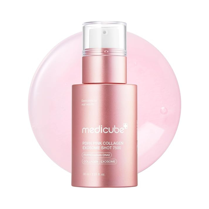 Medicube PDRN Pink Exosome Shot 7500 Serum, High-Strength Micro-Needling Glow Care, 30ml