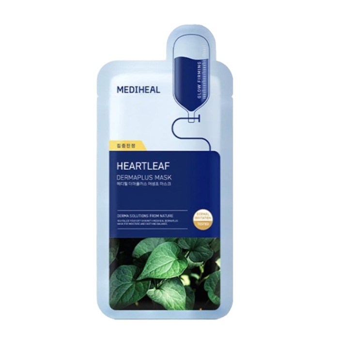 Mediheal Dermaplus Mask, Calming and Hydrating Vegan Sheet with Heartleaf Essence - 22ml