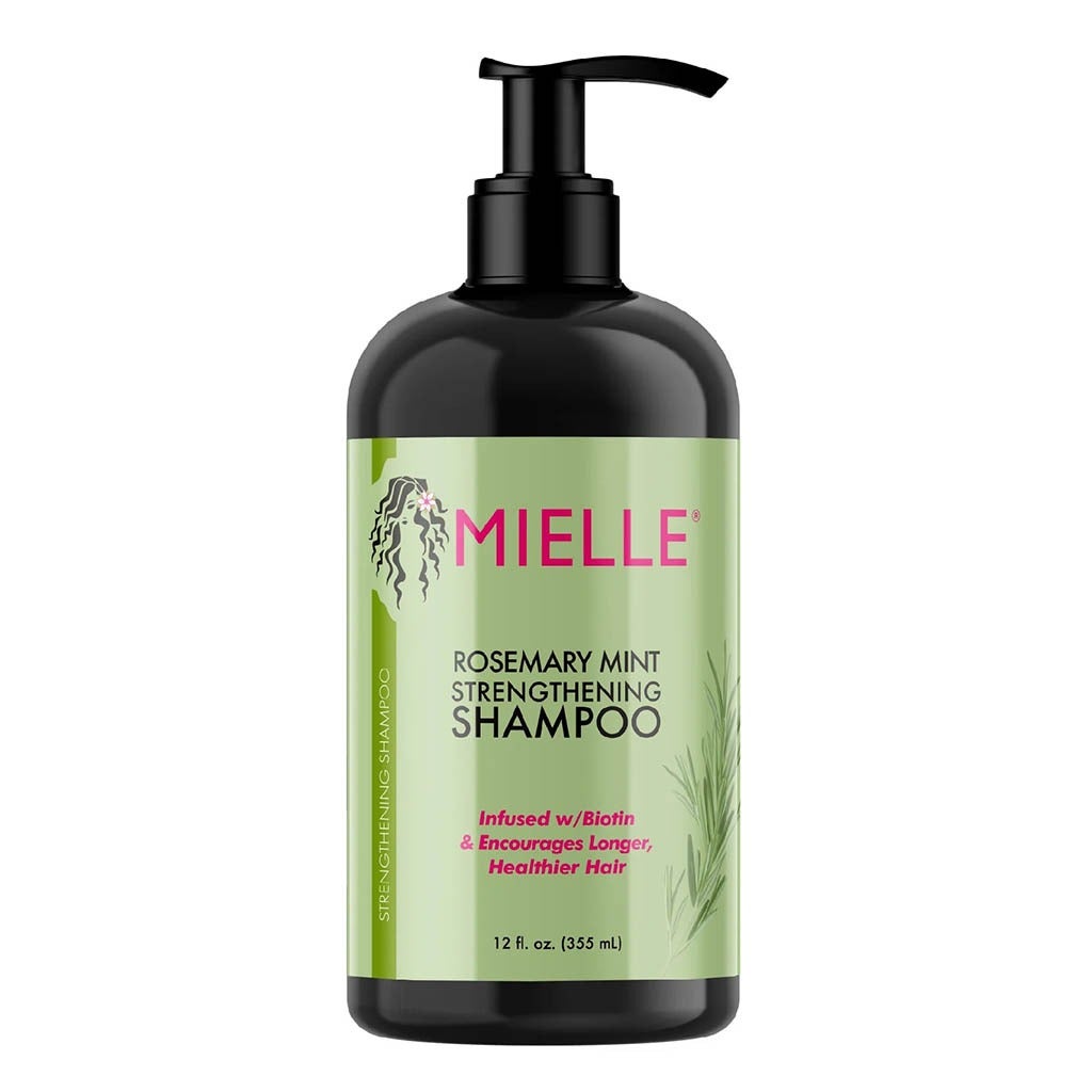 Mielle Organics Rosemary Mint Strengthening Shampoo, Biotin-Infused Cleanser for Weak & Brittle Hair - 355ml
