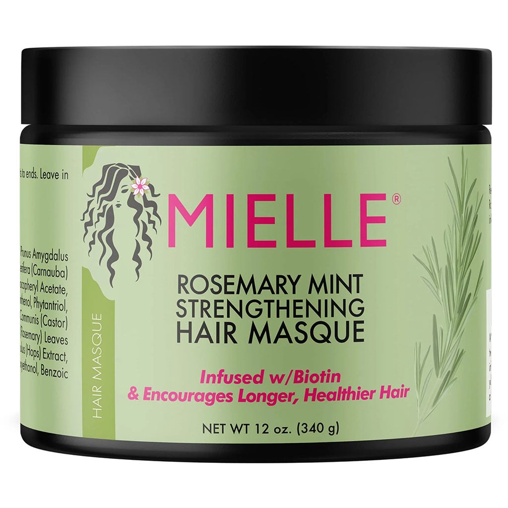 Mielle Organics Rosemary Mint Strengthening Hair Masque, Deep Moisture and Repair with Biotin, Honey & Oils - 340g