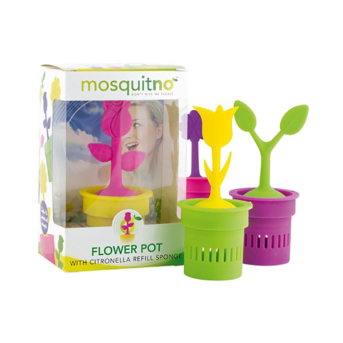 Mosquitno Flower Pot With Citronella Refill Gom