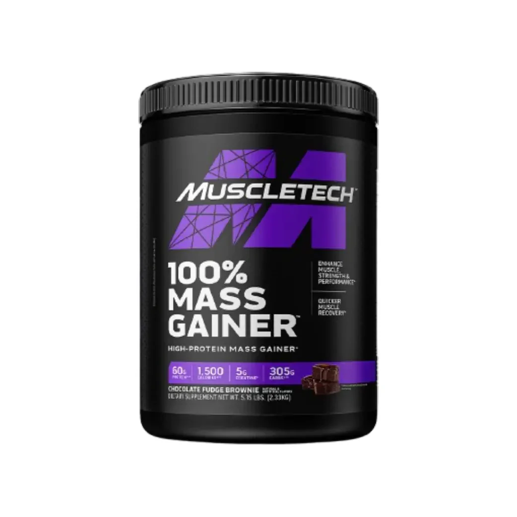 Muscletech 100% Mass Gainer Chocolate Fudge Brownie 5.15 LBS