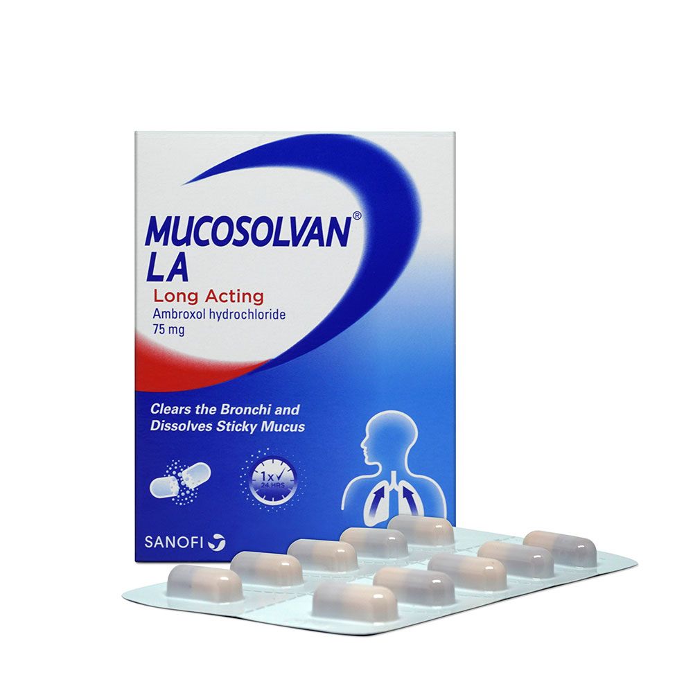 Mucosolvan Long Acting 75mg Capsules 10's