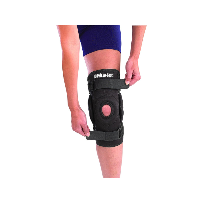 Mueller Hinged Wrap Around Knee Brace Black - Regular