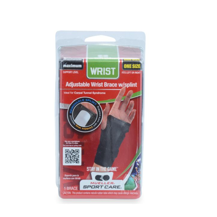 Mueller Wrist Brace With Splint Black
