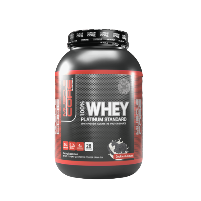 Muscle Core 100% Whey Protein Cookies & Cream 2LB