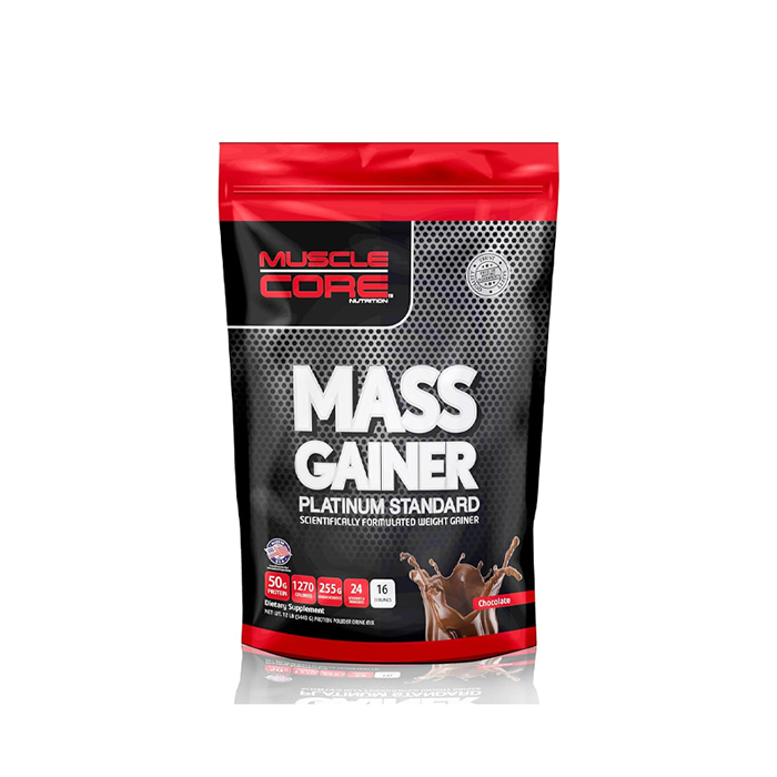 Muscle Core Mass Gainer Chocolate, High-Calorie Weight and Muscle Gain Supplement, 12 lb