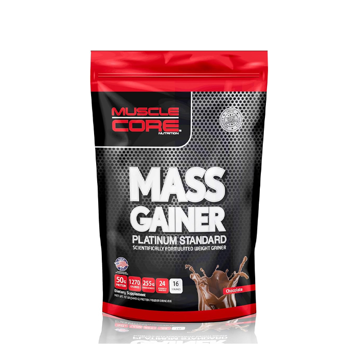 Muscle Core Mass Gainer Chocolate, High-Calorie Weight and Muscle Gain Supplement, 6 lb