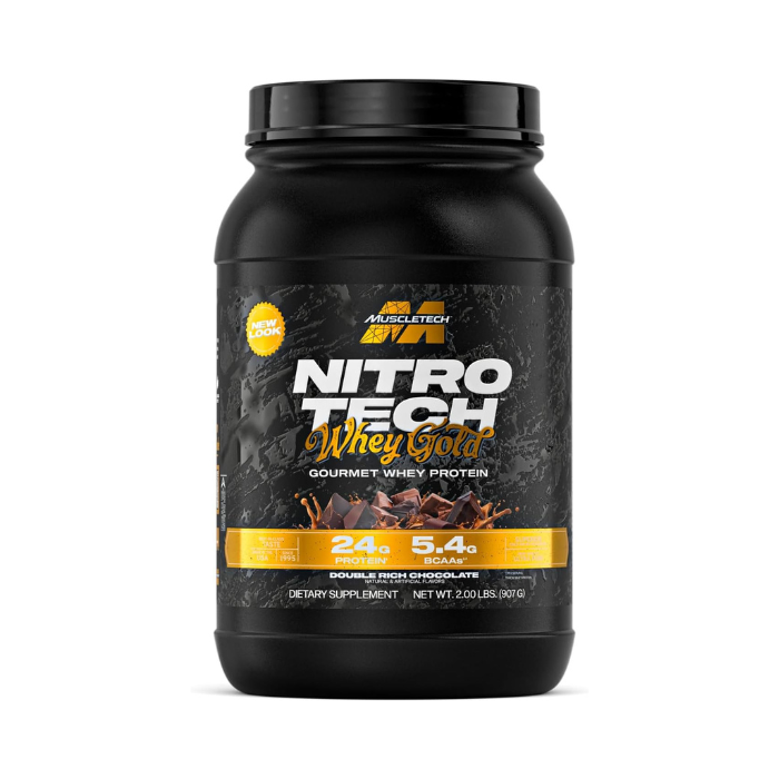 Muscle Tech Nitro Tech Whey Gold Protein Powder Double Rich Chocolate Isolate Blend, 2lb