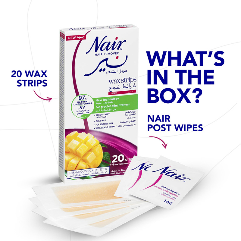 Nair Body Wax Strips Mango 20's