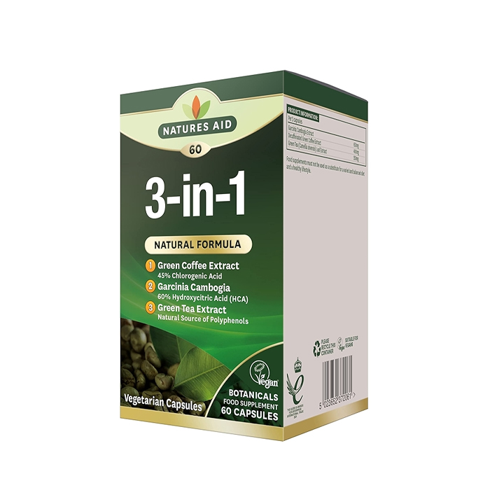 Natures Aid 3-In-1 Natural Formula 1000mg 60 Capsules