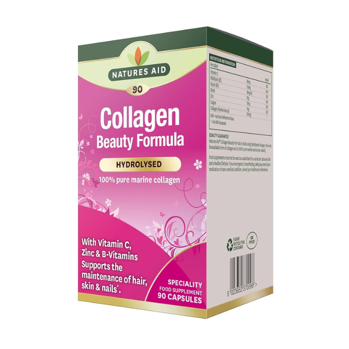 Natures Aid Collagen With Vitamin c Zinc & B-Vitamin 90 V-Capsules