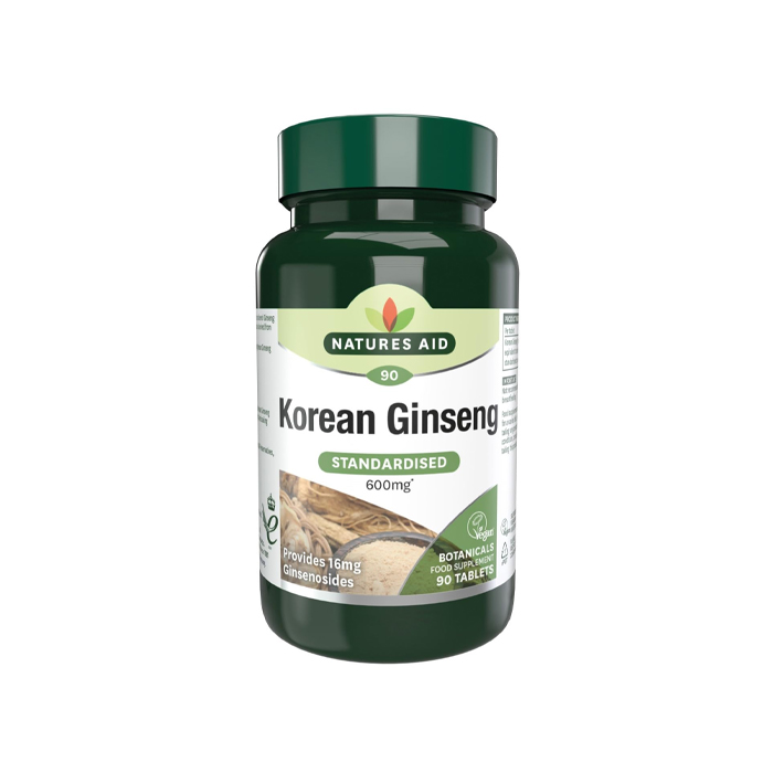 Natures Aid Korean Ginseng 600mg 90 Tablets