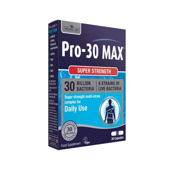 Natures Aid Pro-30 Max (30Bilion Daily Probiotic) 60 Capsules